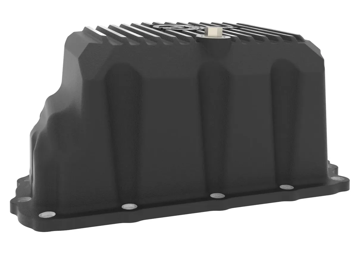 AFE Power Pro Series Engine Oil Pan Black w/ Machined Fins GM Diesel Trucks 17-19 V8-6.6L (td) L5P 46-71360B 46-71360B product image