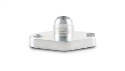 Vibrant Performance Oil Drain Flange; -10AN Port Type; 2.06 in. Bolt Hole Center To Center; For Garrett GT6041; Male;