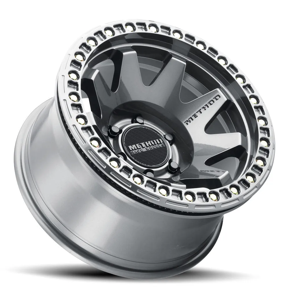 Method Race Wheels MR108 17x9 -44mm Offset 8x170 130.81mm Centerbore Gloss Titanium w BH-H24125-38 MR10879087844B product image