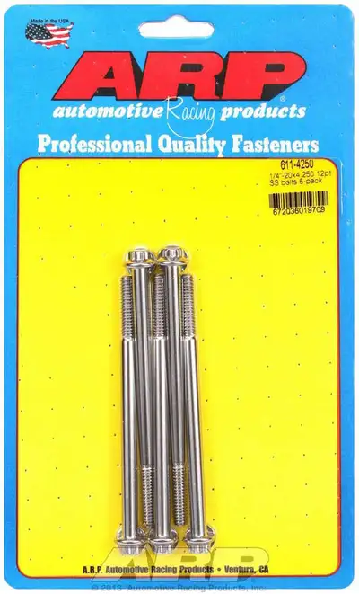 ARP Auto Racing S/S Bolt Kit - 12pt. (5) 1/4-20 x 4.250