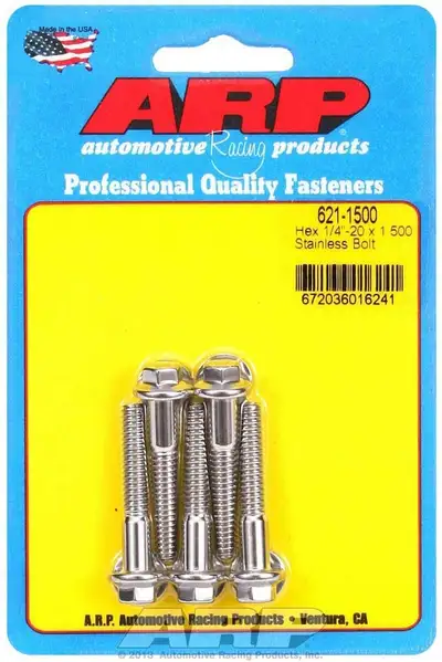 ARP Auto Racing S/S Bolt Kit - 6pt. (5) 1/4-20 x 1.500