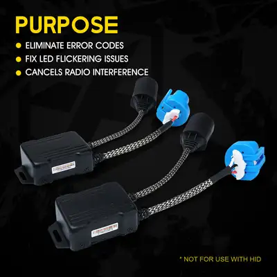 Xprite LED Headlight Canbus Anti-Flicker Resistor Decoder for 9007 (1 Pair) | Reflex Series