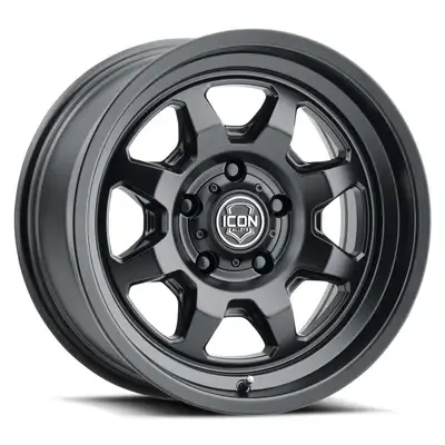 ICON Vehicle Dynamics Icon Alloys Nuevo Satin Black - 17 x 8.5 / 6 x 5.5 / 25mm / 5.75 bs - 8117859057sb