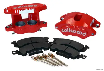 Wilwood Brakes Wilwood D52 Front Caliper Kit - Red 2.00 2.00in Piston 1.04in Rotor