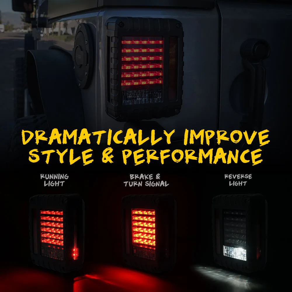 LED Tail Lights for Jeep Wrangler JK | Defender Series product image