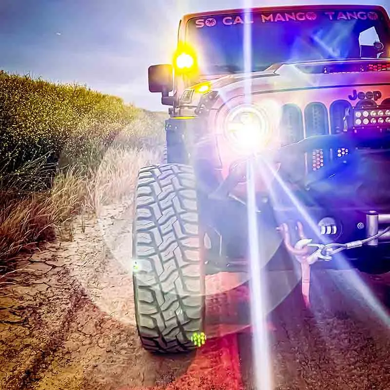 "US ONLY 7"" Halo Headlights with DRL & Turn Signal for 1997-2018 Jeep Wrangler" product image