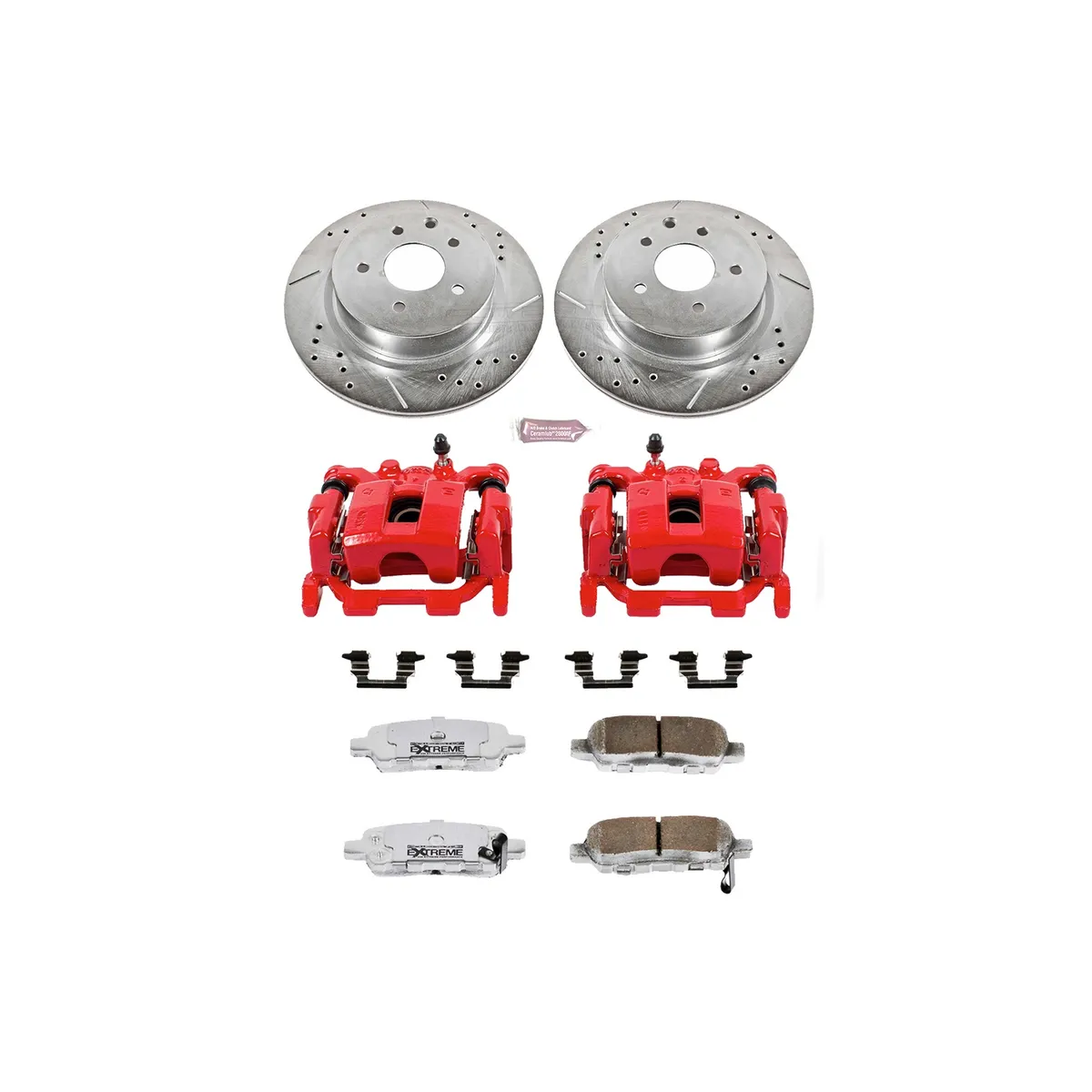 Z26 Street Warrior Upgrade Kit: Drilled/Slotted Rotors; Carbon-Fiber Ceramic Pads; Powder Coated Calipers product image