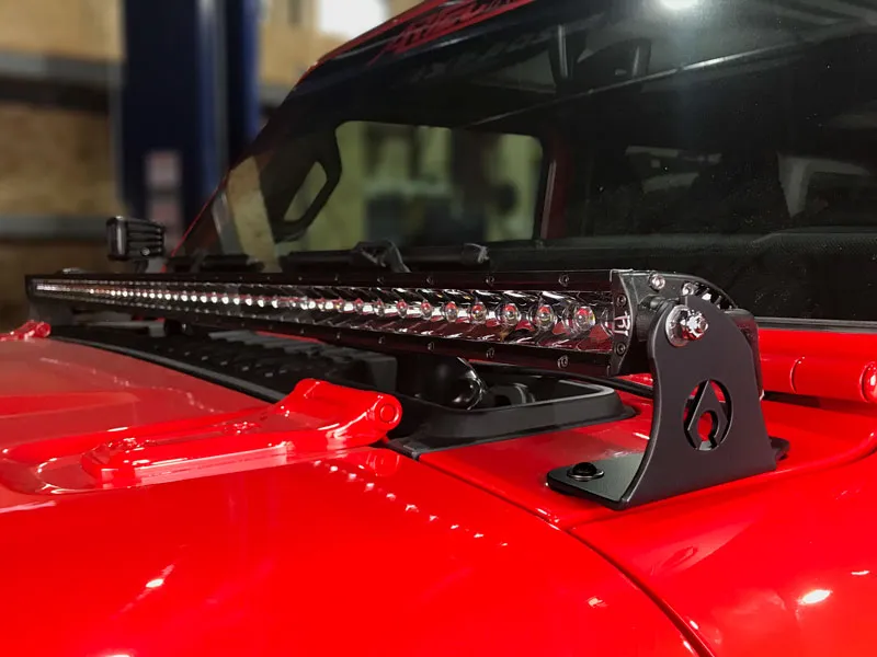18c Wrangler JL 50 Inch LED Light Bar Mount Hood product image