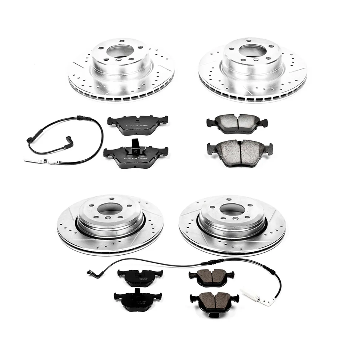 Z23 Evolution Sport Upgrade Kit: Drilled/Slotted Rotors; Carbon-Fiber Ceramic Pads W/Hardware; Pad Sensors product image