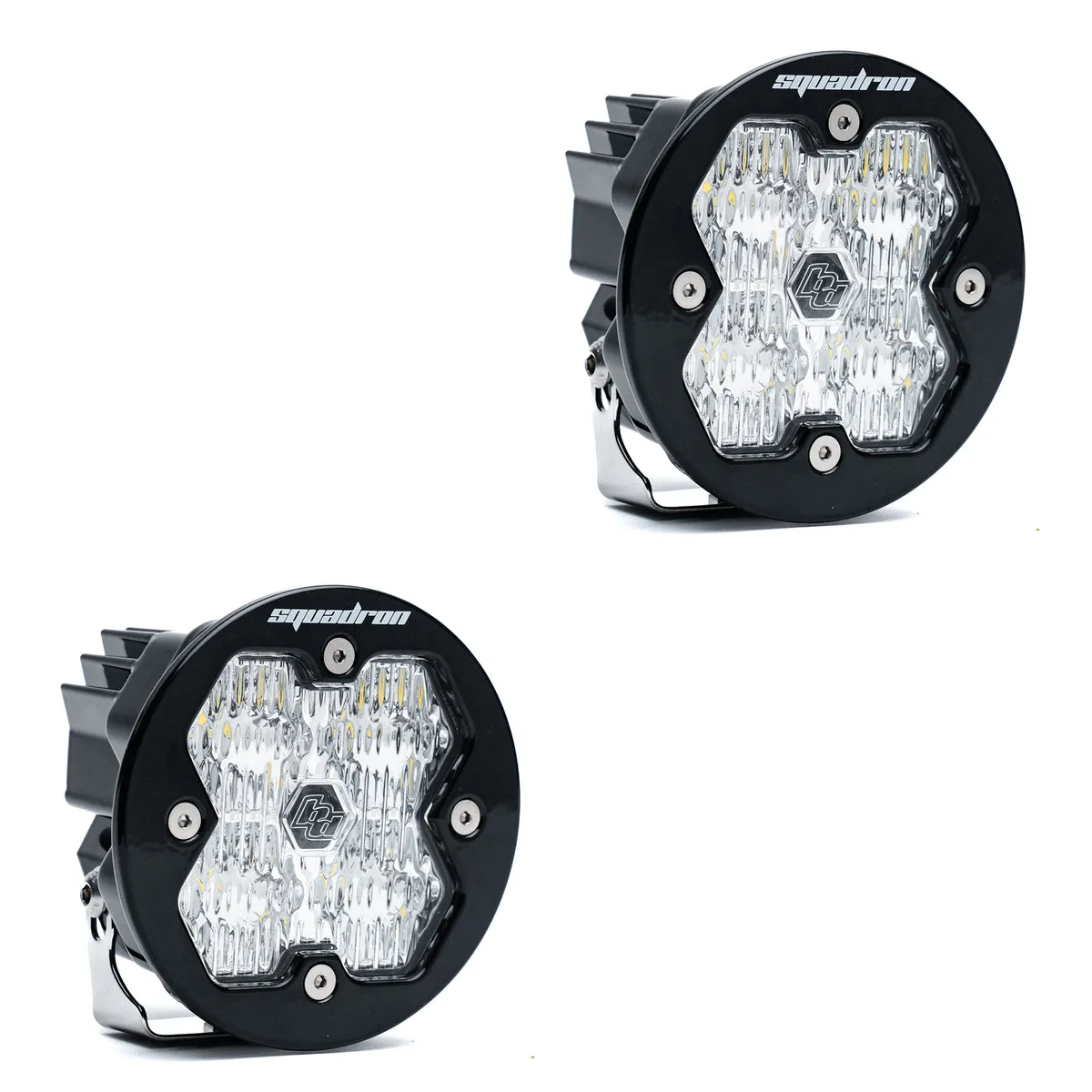 Squadron-R 2.0 Sport Black LED Auxiliary Light Pod Pair Universal Baja Amber Driving/Combo Baja Designs product image