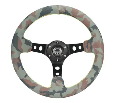 NRG Innovations Steering Wheel 350mm 3in Dish Black Suede