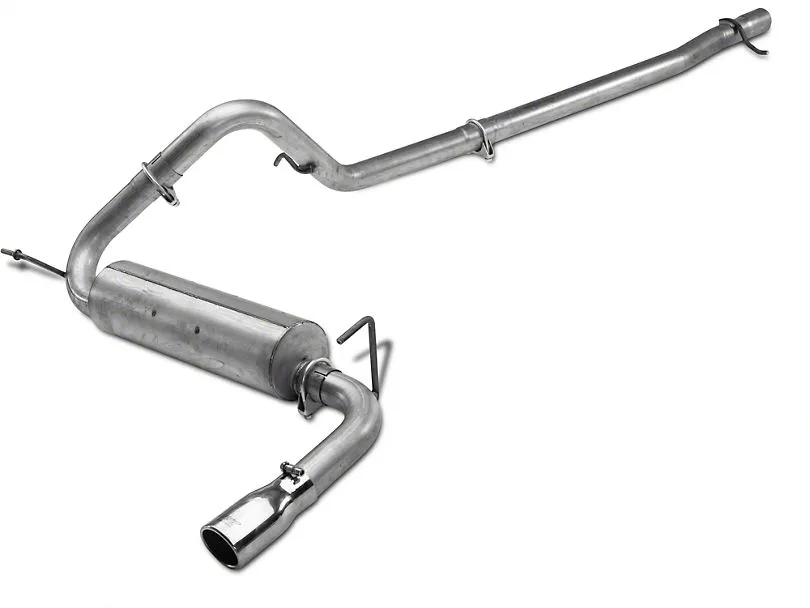 Armor Lite Cat Back Exhaust System; 2.5 in.; Incl. Extension Pipe/Over Axle Pipe/Muffler/Tailpipe/Hardware/3.75 in. OD Tip; Single Rear Exit; Aluminized; product image