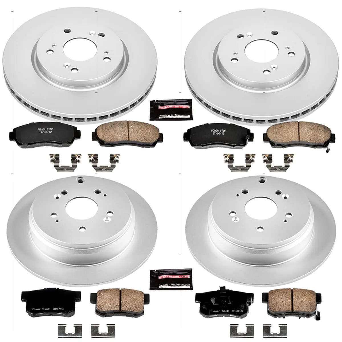 Z17 Geomet Coated Rotor Kit: Genuine Geomet Fully Coated Rotors; Ceramic Pads W/Hardware product image
