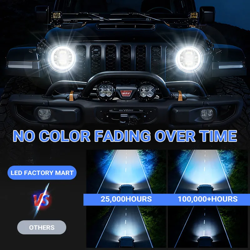 "multi-Function 9"" LED Rgbw Headlights & Rgbw Fog Lights For 2018-2026 Jeep JL And Jt" product image