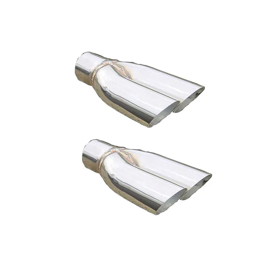 Pypes Performance exhaust Exhaust Tail Pipe Tip Set 70-71 Pontiac GTO 2.5 in To Dual 22.5 in Slip Fit Clamp On Hardware Not Incl Polished 304 Stainless Steel Pair Pypes Exhaust