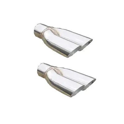 Pypes Performance exhaust Exhaust Tail Pipe Tip Set 70-71 Pontiac GTO 2.5 in To Dual 22.5 in Slip Fit Clamp On Hardware Not Incl Polished 304 Stainless Steel Pair Pypes Exhaust