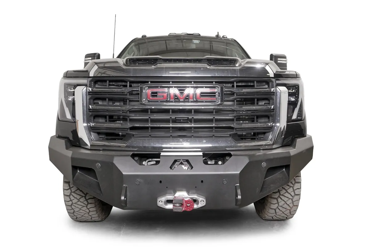 Premium Winch Front Bumper; w/ No Guard; 2 Stage Black Powder Coat; w/ Sensor; product image