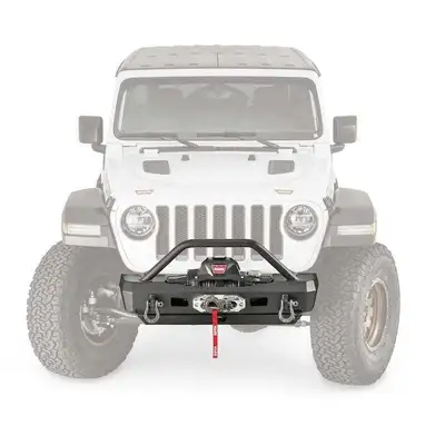 Warn Winch Ready Elite Stubby Bumper For Jeep JL Elite Series Rated To 12000 Lbs