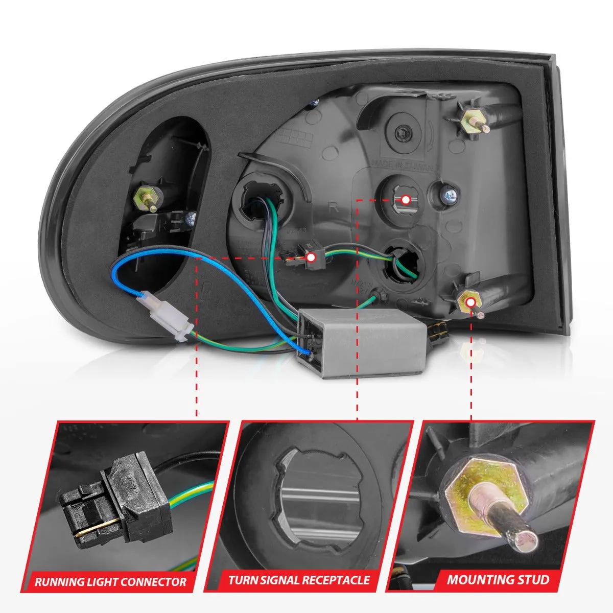 Toyota fj Cruiser 07-14 LED Tail Lights Chrome Smoke Lens product image