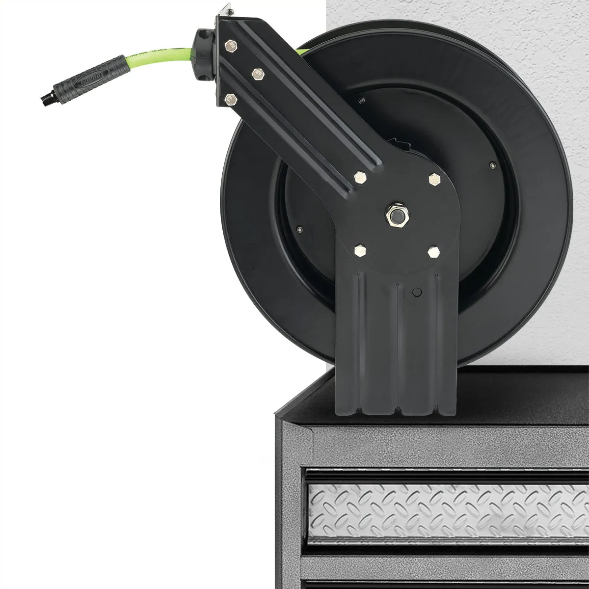 fz Retractable Air Hose Reel Open Single Arm 3/8in 50ft product image
