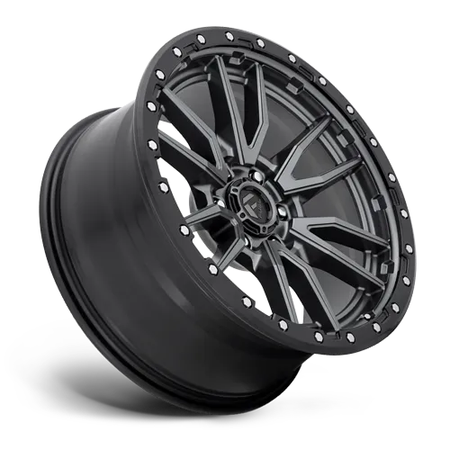 Fuel Off-Road Aluminum Wheels 17X9 Rebel D680 6 On 139.7 Matte Gunmetal Gray Black Bead Ring 106.1 Bore 1 Offset Fuel Off Road Wheels