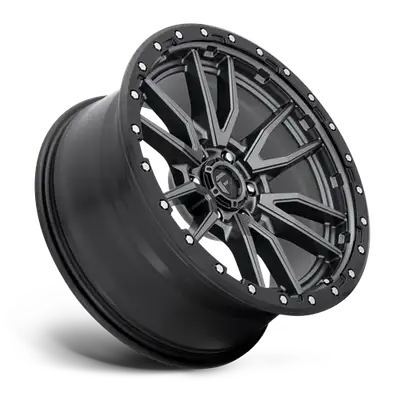 Fuel Off-Road Aluminum Wheels 17X9 Rebel D680 6 On 139.7 Matte Gunmetal Gray Black Bead Ring 106.1 Bore 1 Offset Fuel Off Road Wheels