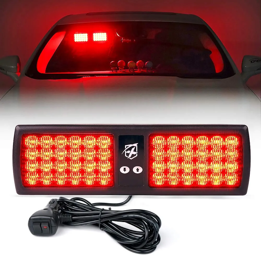Xprite Windshield Visor 48 LED Strobe Lights | Decoy Series