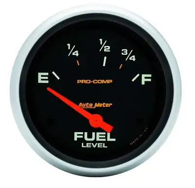 AutoMeter Gauge, Fuel Level, 2 5/8", 73OE to 10OF, Elec, Pro-Comp