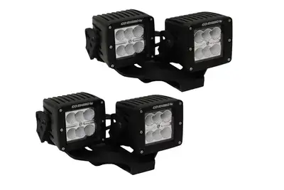 Go Rhino 18c Wrangler Jl&jt Gladiator Light Mounts Black Powdercoat Finish