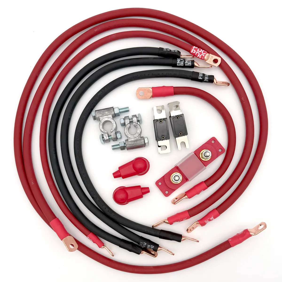 2007-2018 Jeep Wrangler JK Battery Cable Kit 3.8 Liter 1/0 Gauge Battery Cable Big7Kits product image