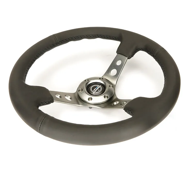 Steering Wheel 350mm 3in Dish Black Leather product image