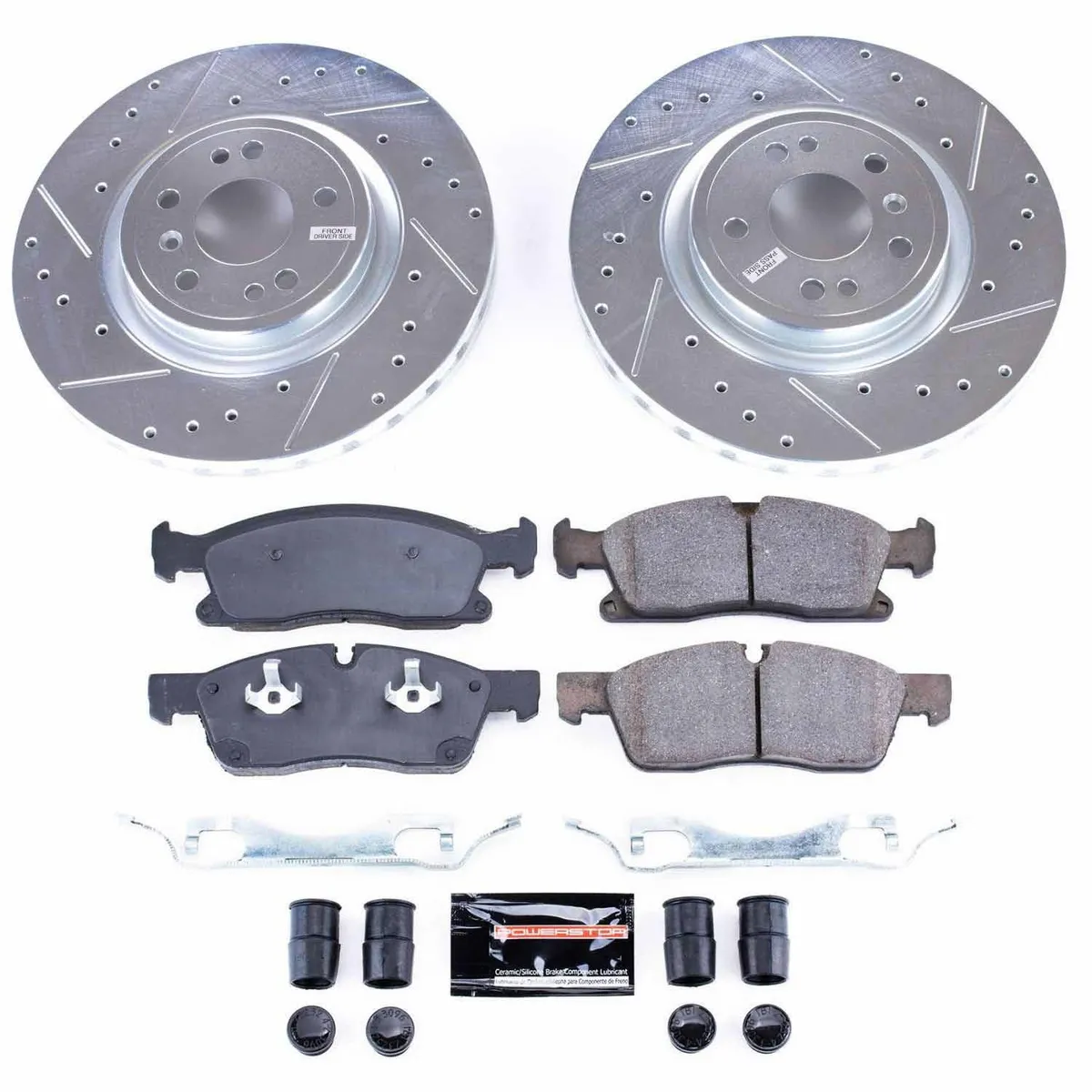 Z23 Evolution Sport Upgrade Kit: Drilled/Slotted Rotors; Carbon-Fiber Ceramic Pads W/Hardware; Pad Sensors product image