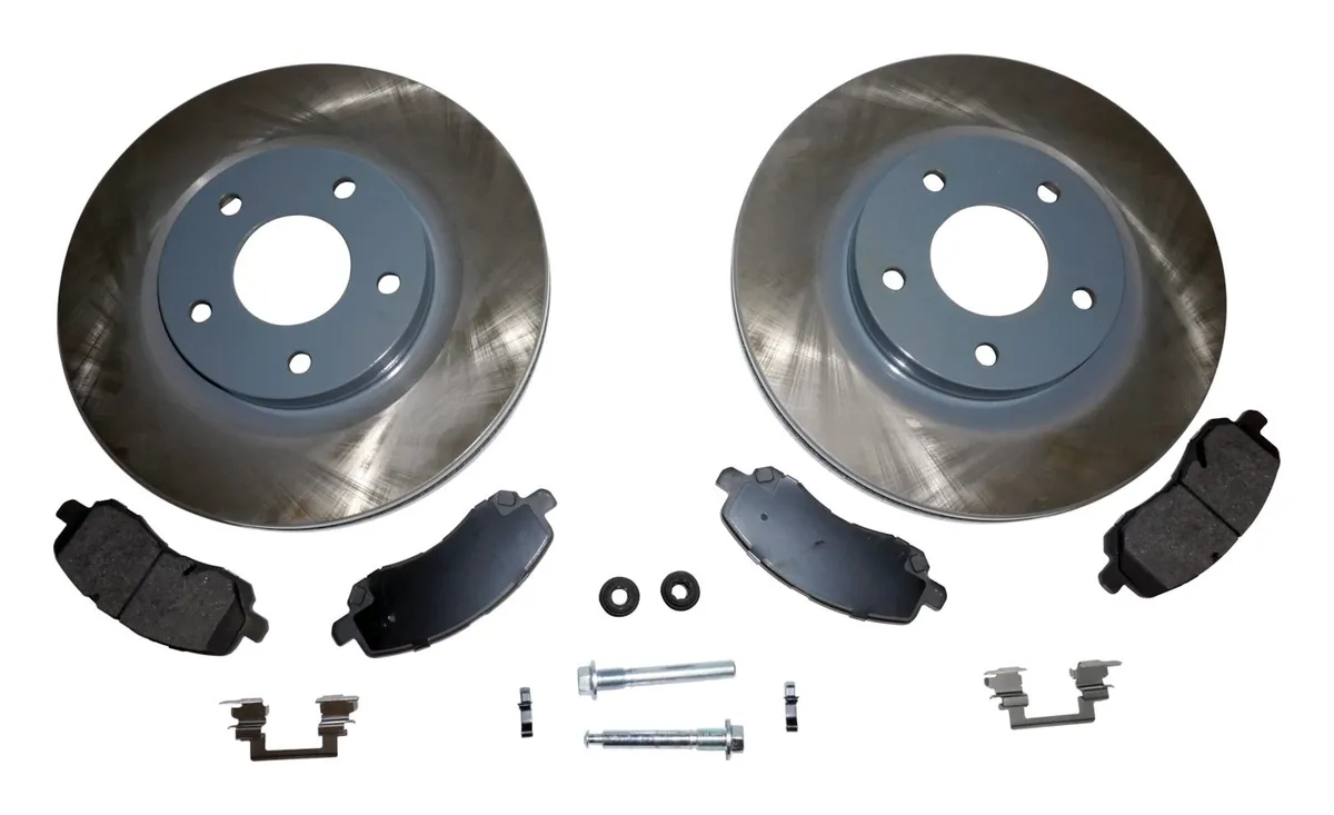 Blackunpainted Disc Brake Service Kit Front Disc Brake Service Kit;includes Rotors, Pads, Pad Springs, Caliper Pins, And Caliper Pin Boots product image