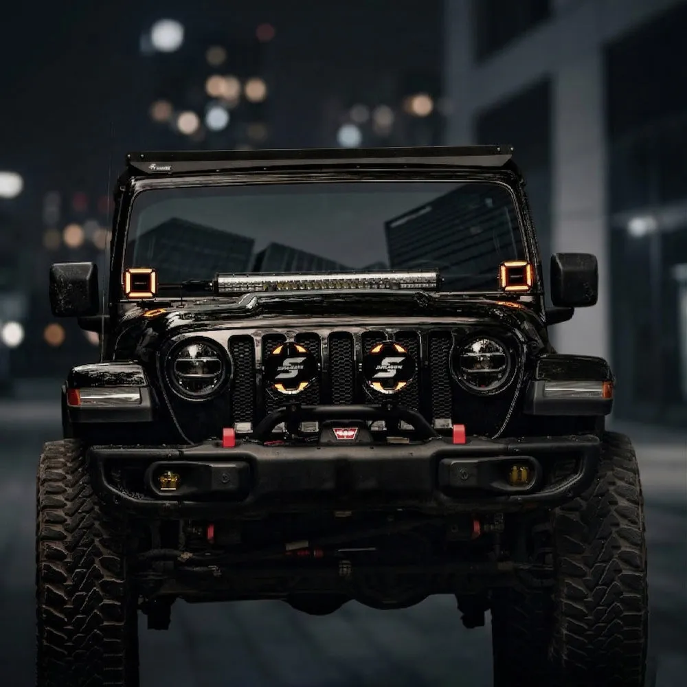 5 Inch LED Pod Lights White + Amber Dual-Mode for Jeep Wrangler JL/ Gladiator JT product image