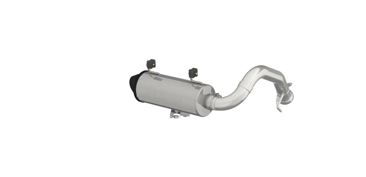 ATV Exhaust System With Performance Muffler; Slip On; 5 in.; 1.75 in. Inlet; 4.25 in. Diameter Body; Packed Muffler; product image