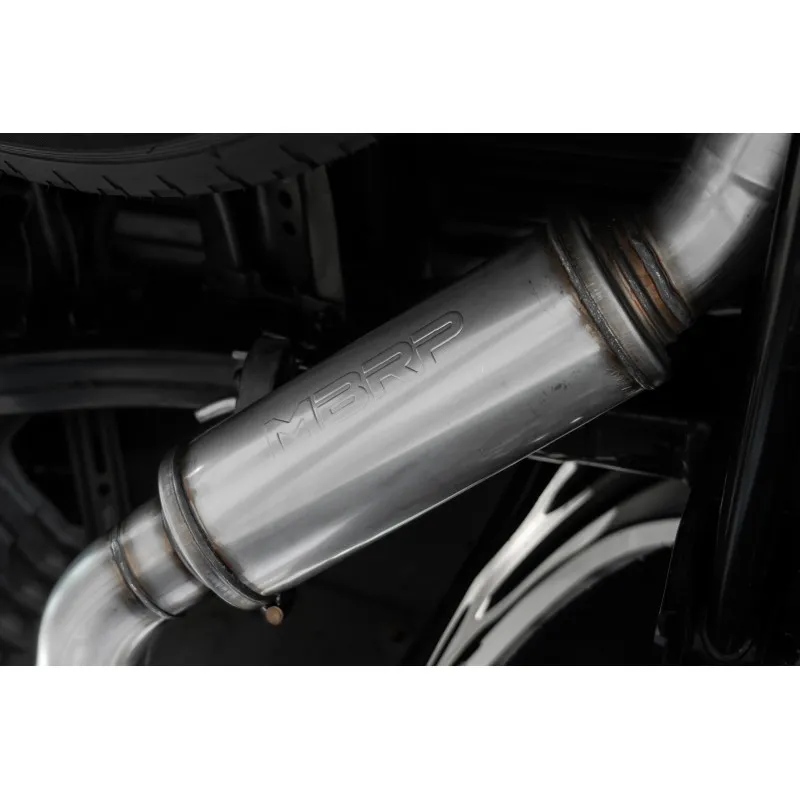 Armor Pro Cat Back Exhaust System; 3 in. Tubing; Single Side; T304 Stainless Steel; 4 in. Dual Wall Angle Cut Tip; product image