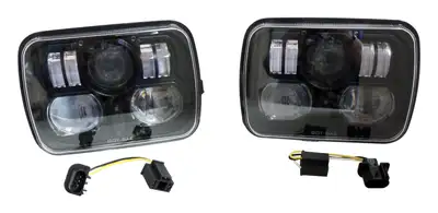 Crown Automotive Jeep Replacement RT Off-Road LED Headlight Kit for 79-01 YJ Wrangler, XJ Cherokee, MJ Comanche, & SJ,J-Series