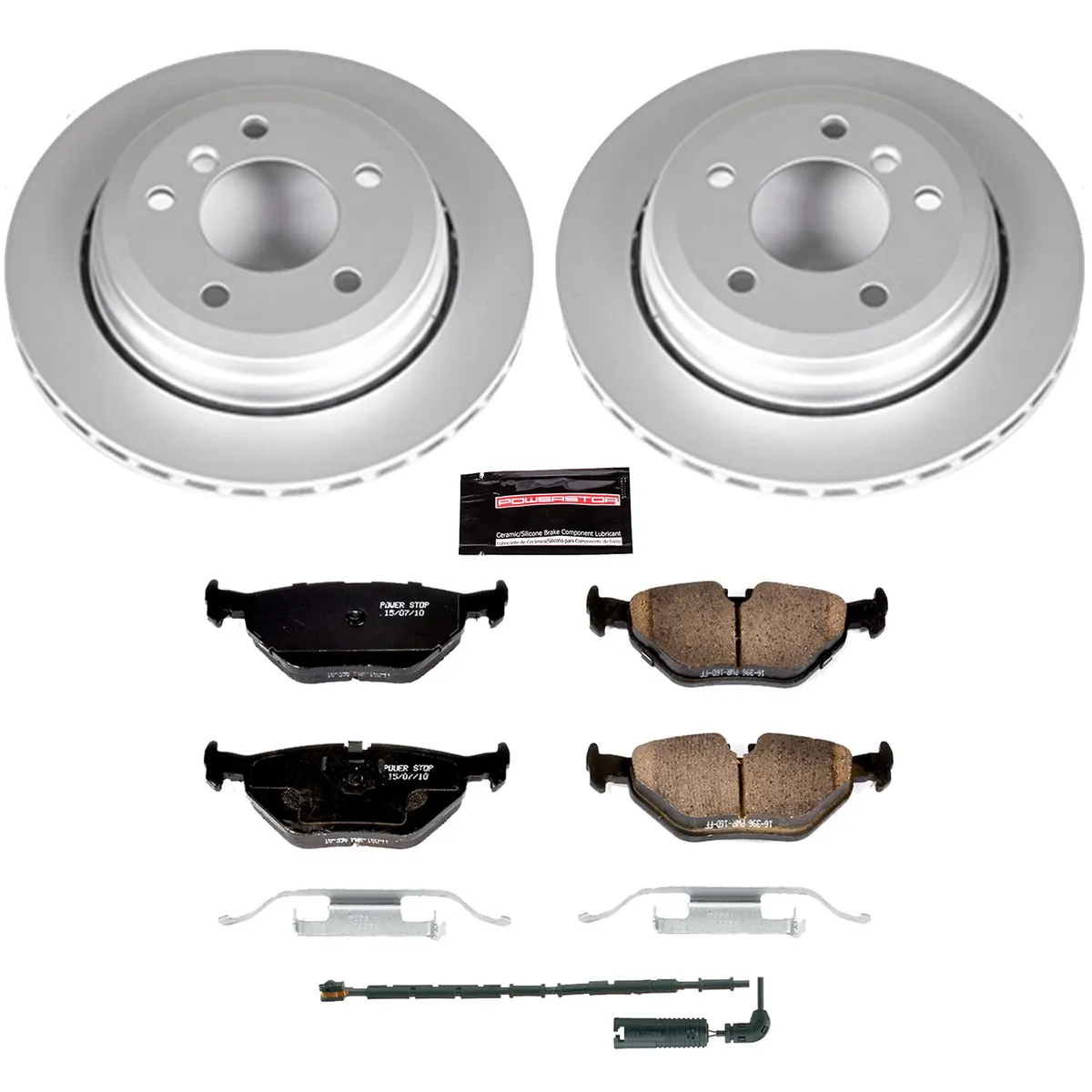 Z23 Sport Geomet Coated Rotor Kit For European Vehicles: Genuine Geomet Fully Coated Rotors; Carbon-Fiber Ceramic Pads W/Hardware; Pad Sensors product image