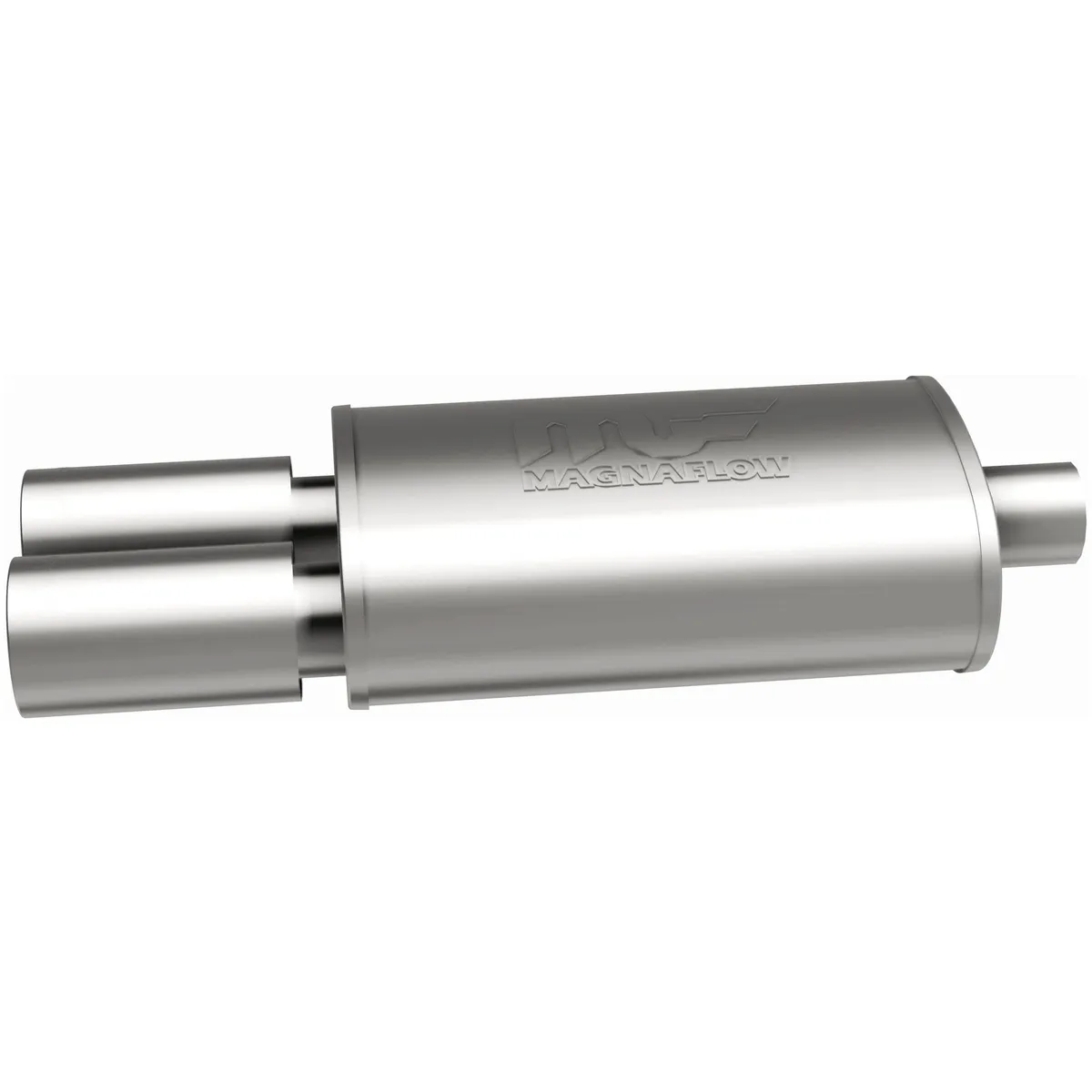 MagnaFlow Exhaust Products 14816 Straight-Through Performance Muffler; 2.25/3.5in. Center/Dual; 5x14x8 Body product image