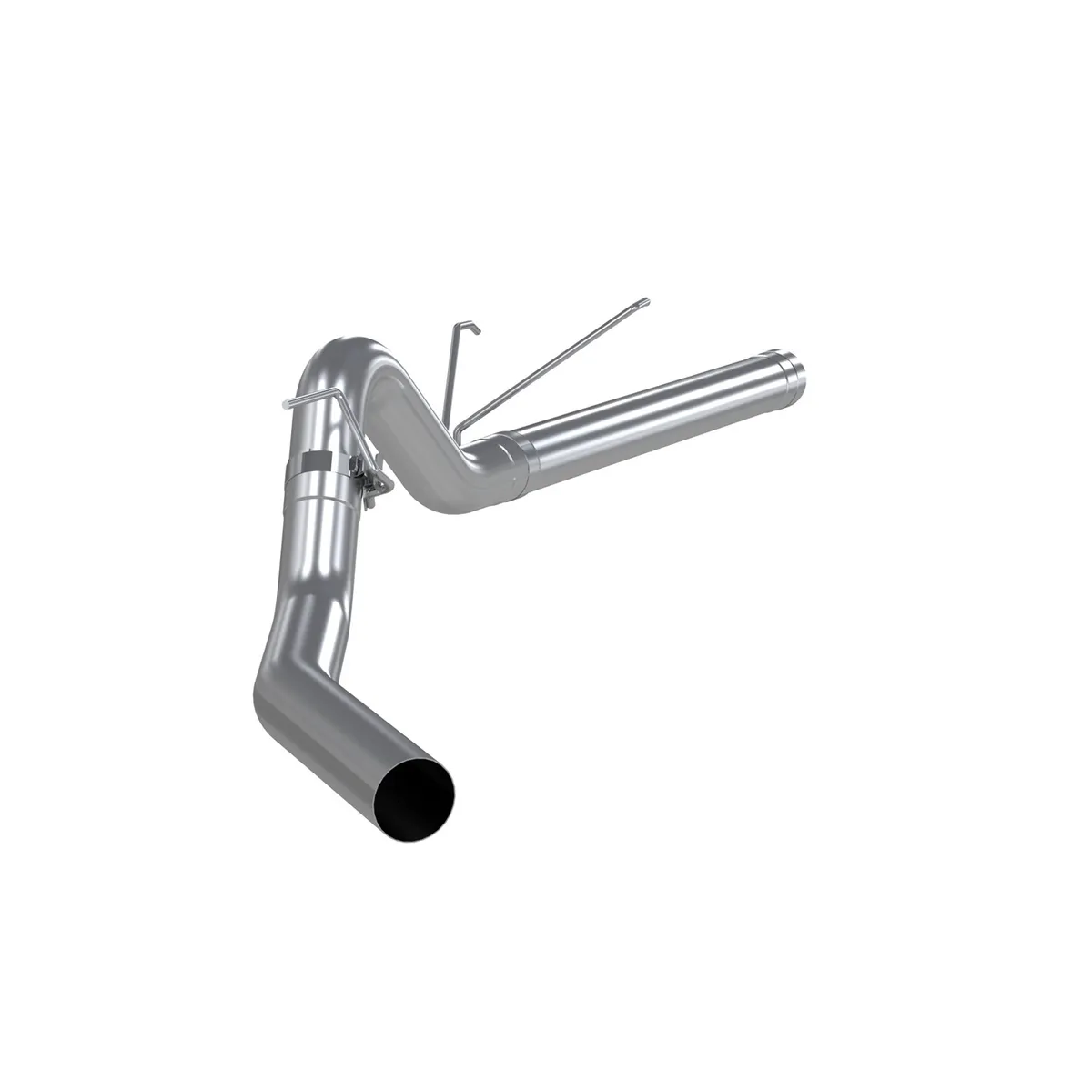Armor Plus Filter Back Exhaust System; 4 in.; Incl. Ext. Pipe/Over Axle Tailpipe/Hardware; Single Side Exit; No Tip Incl.; T409 Stainless Steel; No Muffler; product image