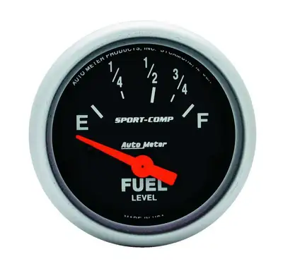 AutoMeter Gauge, Fuel Level, 2 1/16", 73OE to 10OF, Elec, Sport-Comp
