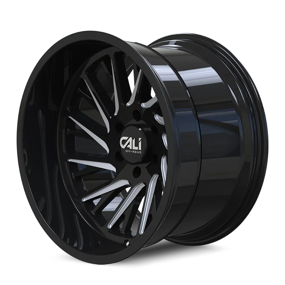 Cast Aluminum Wheels Purge 9114 GB 22x12 Milled Gloss Black 6 On 139.7 Bolt Pattern -51 Offset Cali Offroad Wheels product image