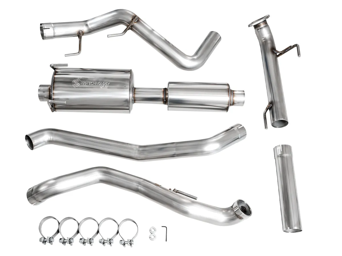 AWE 0FG Exhaust for 4th Gen Toyota Tacoma - Dual Chrome Silver Tips product image