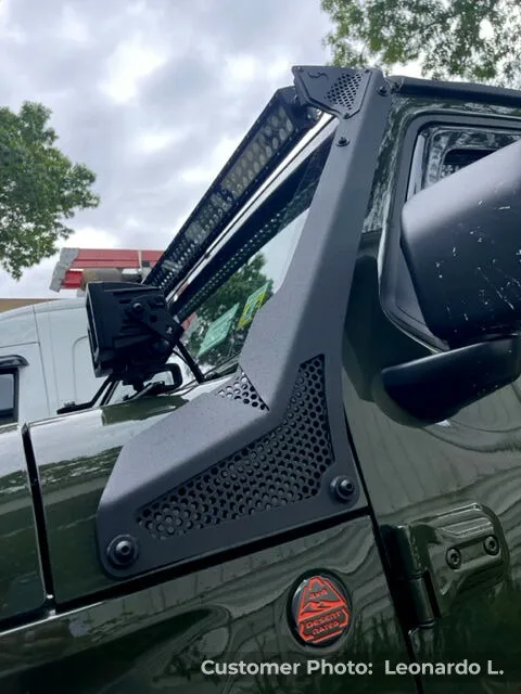 18c Wrangler Jlu Black xe Series Windshield LED Light Bar Mount Bracket product image