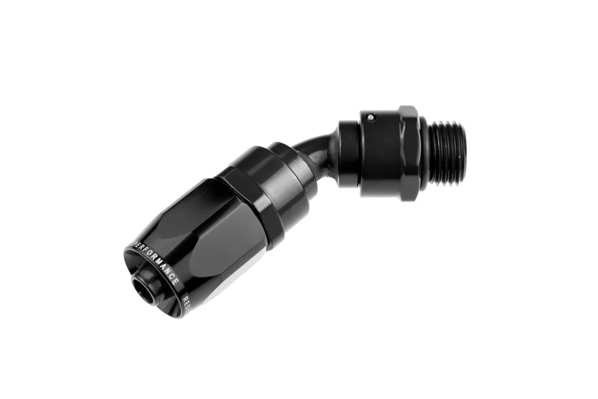 Redhorse Performance 12 an 45 Degree Hose End With 12 Orb Male End Black