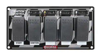 Quickcar Racing Products Ignition Panel w/ Rocker Switches & Fuses