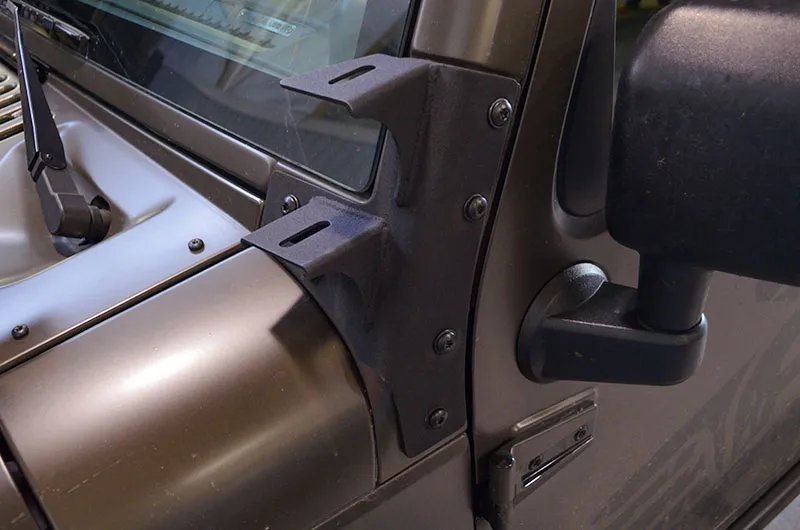 Exterior Accessories 2007-2018 Texturized Black Light Mounts A-Pillar Double Light Mount product image
