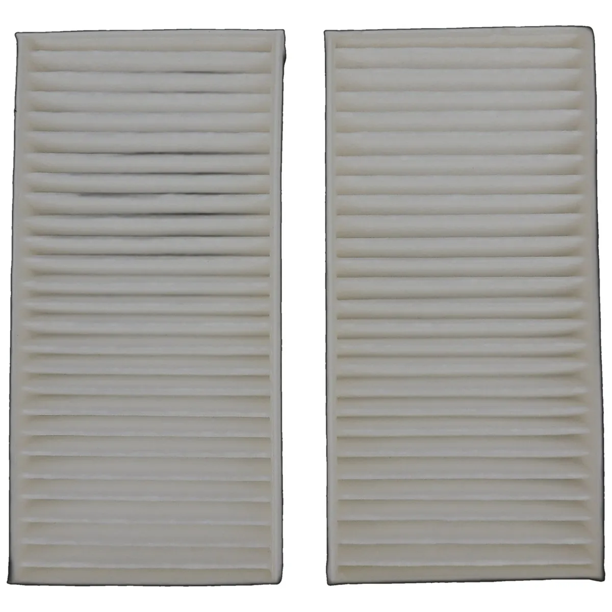 Cabin Air Filter Kit; Includes 2 Cabin Air Filters; Paper; White; product image