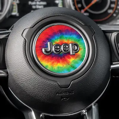 Under The Sun Inserts Trippy Tie Dye Steering Wheel Decal