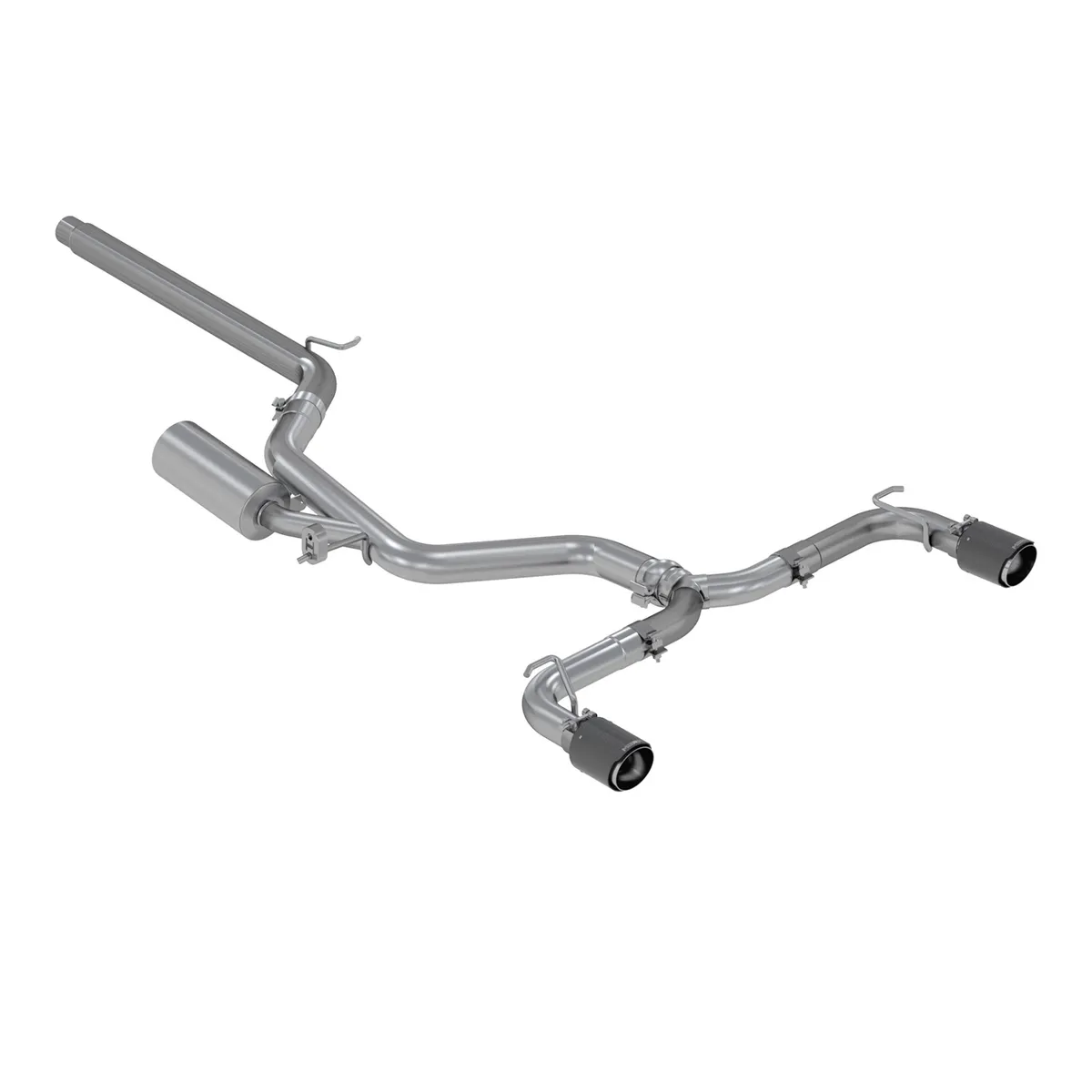 2015-2021 Volkswagen Golf Armor Pro Series 3 Inch Cat Back Dual Split Rear Exit T304 Stainless Steel with Carbon Fiber Tips Exhaust System MBRP product image